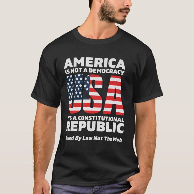 T-shirt Constitutional Republic Ruled By Law Not The Mob U (Devant)