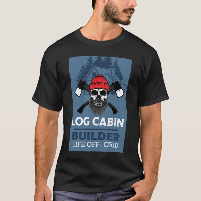 T-shirt Constructeur de cadre en bois Cabine de journal (Devant)