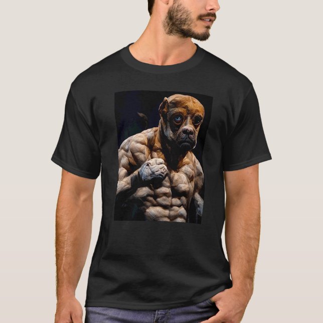 T-shirt Constructeur de corps de chien Boxer (Devant)