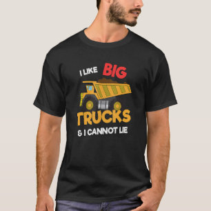 T-shirt Construction Big Truck Excavateur Site de construc