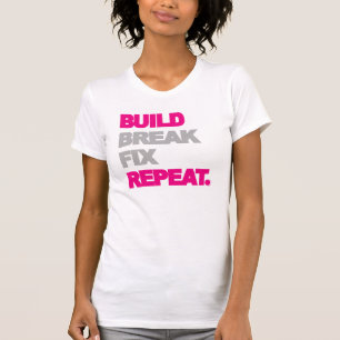 T-shirt Construction, coupure, difficulté, répétition
