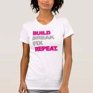 T-shirt Construction, coupure, difficulté, répétition