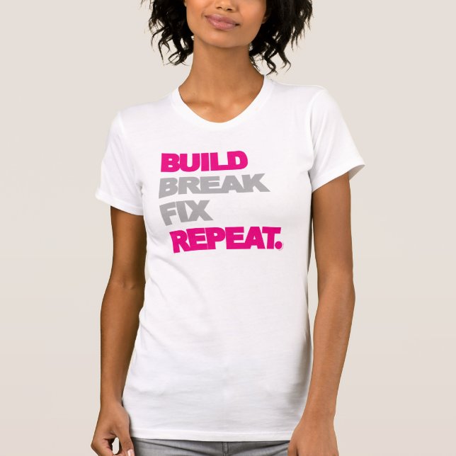 T-shirt Construction, coupure, difficulté, répétition (Devant)