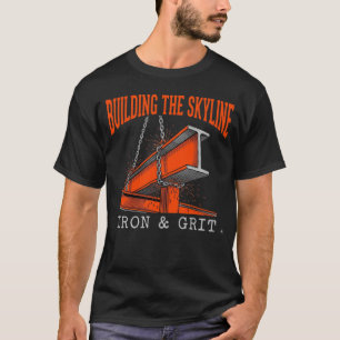 T-shirt Construction de la ligne d'horizon Fer et détermin
