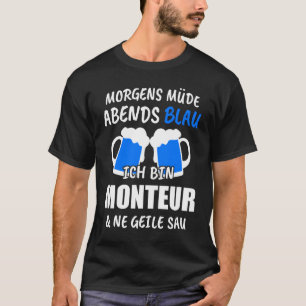 T-shirt Construction du mur sec de l'installateur Drywall