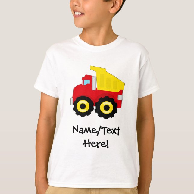T-shirt Construction Dumptruck de garçons d'enfants (Devant)