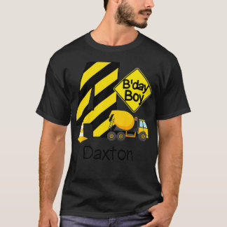 T-shirt Construction enfants 4e anniversaire Daxton Boys 4