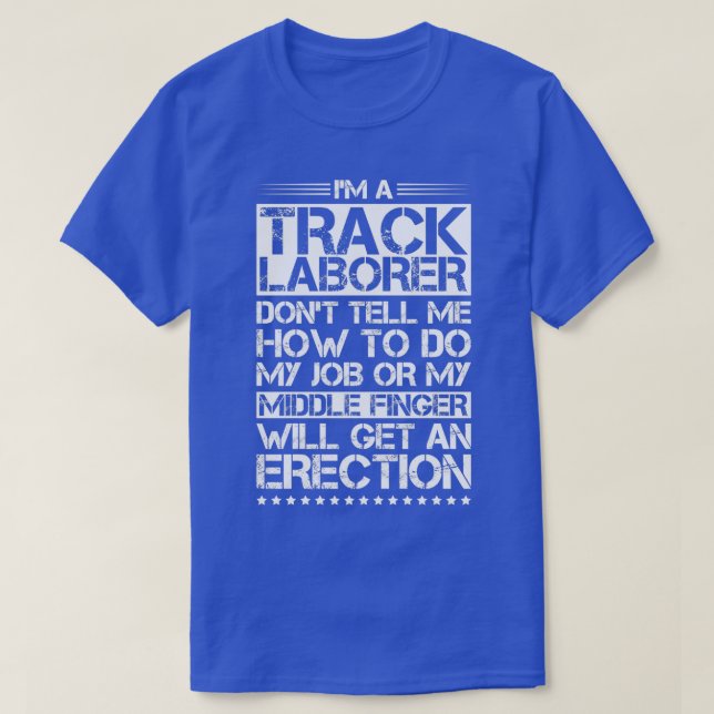 T-shirt Construction ferroviaire de la couche de voie de t (Design devant)