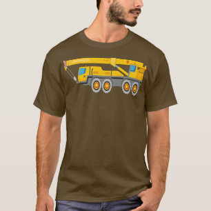 T-shirt Construction Truck Crane Tee Pour Hommes & Garçons