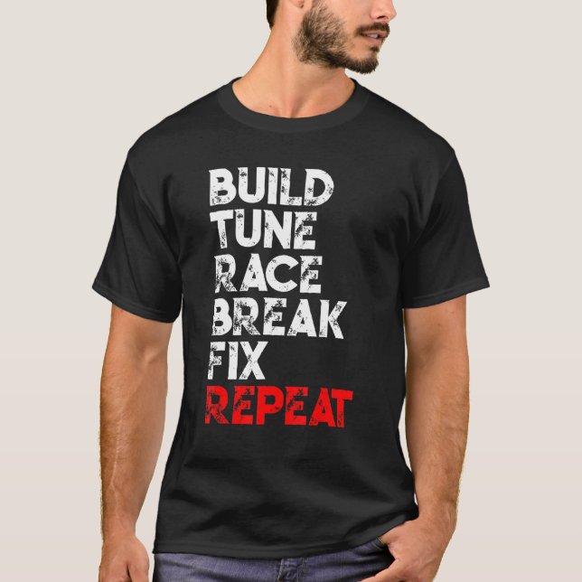 T-shirt Construire une pause course rapide Fixer Répéter l (Devant)