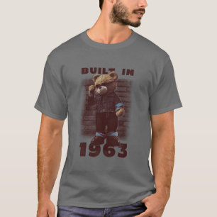 T-shirt Construit en 1963 B-day cadeau pour lui 60 ans