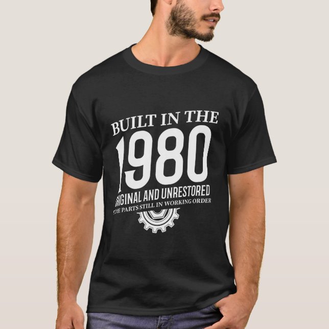 T-shirt Construit En 1980 (Devant)