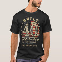 Construit Il Y a 40 Ans Vintage 40e Anniversaire