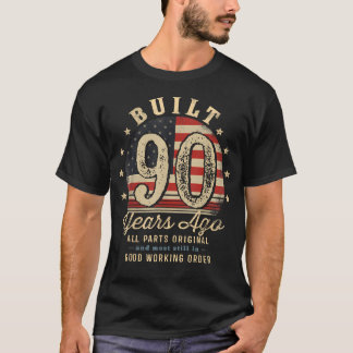 T-shirt Construit il y a 90 ans Drôle de 90e anniversaire 