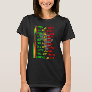T-shirt Construit Par Enseigner Le Mois De L'Histoire Noir