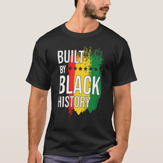 T-shirt Construit par l'histoire noire Noir Noir Noir (Devant)