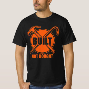 T-shirt Construit Pas Acheté Cadeau de Col Bleu
