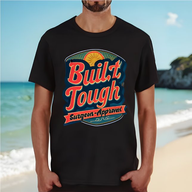 T-shirt Construite, Approuvée Par Un Chirurgien - Récupéra (Retro Surgery Recovery - Built Tough, Surgeon-Approved T-Shirt .)