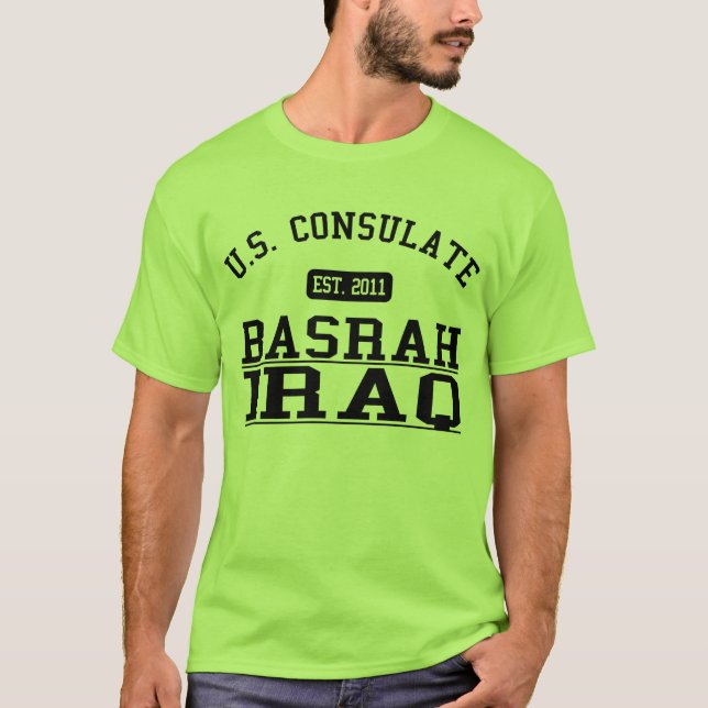 T-shirt Consulat général Basrah, Irak (Devant)