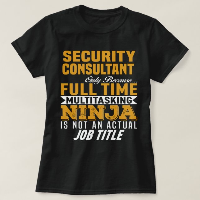 T-shirt Consultant en sécurité (Design devant)