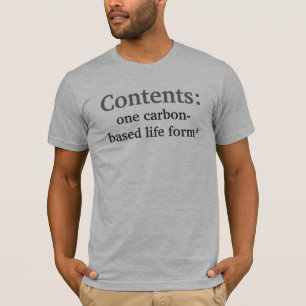 T-shirt Contenu, déni de responsabilité