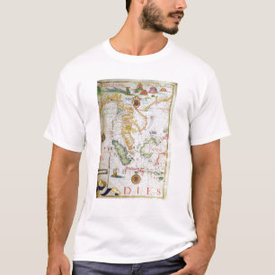 T-shirt Continent Asie du Sud-Est, détail d'atlas du mond