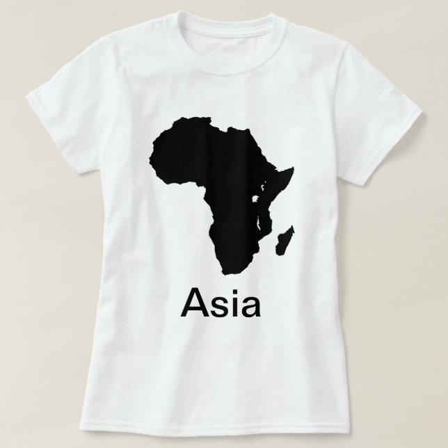 T-shirt continental de l'Afrique Asie (Design devant)