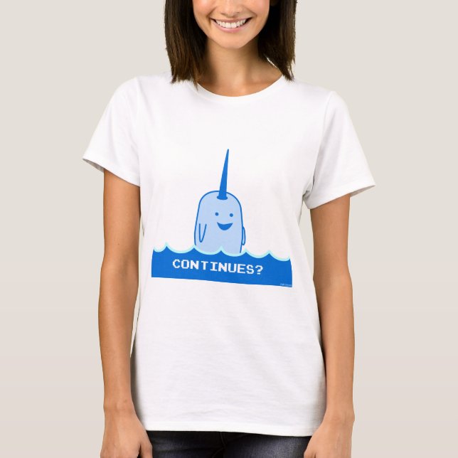 T-shirt Continue ? Le Narwhal heureux (Devant)