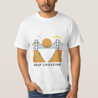 T-shirt Continuer à traverser le pont Vintage Tee
