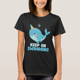T-shirt Continuez à Nager Baleine Kawaii