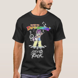 T-shirt Continuez à Rêver Guitariste Anime Y2K