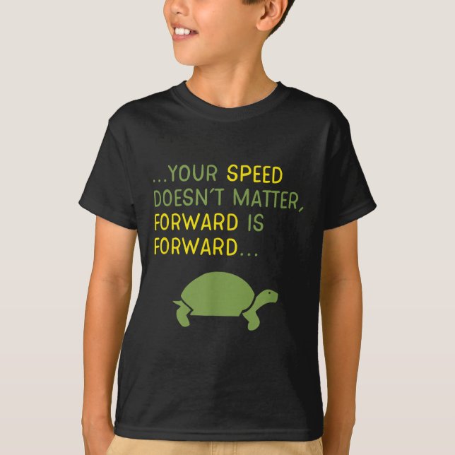 T-shirt Continuez d'Avancer Tortue - Message Motivationnel (Devant)