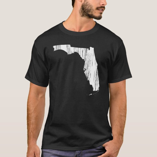 T-shirt Contour affligé d'état de la Floride (Devant)
