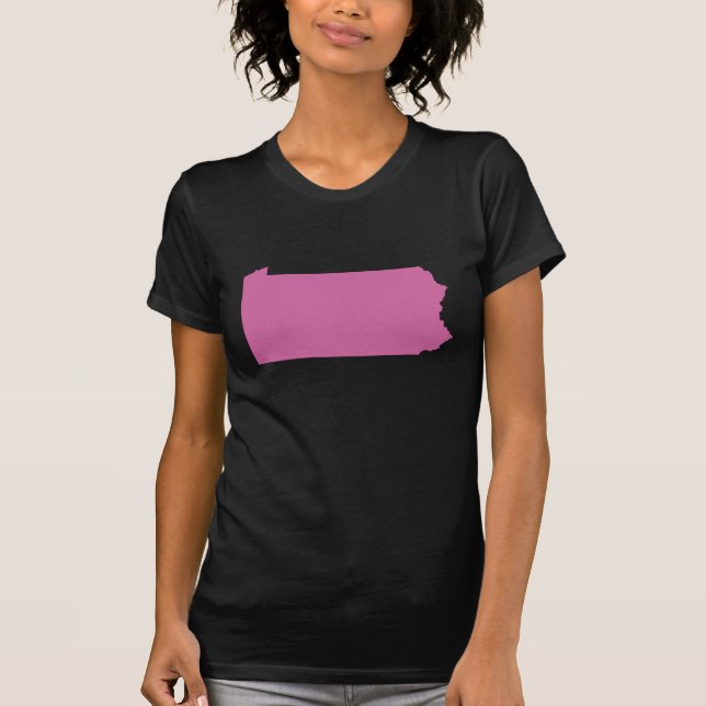 T-shirt Contour d'état de la Pennsylvanie (Devant)