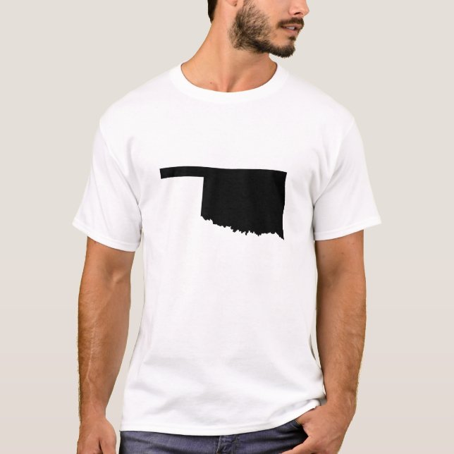 T-shirt Contour d'état de l'Oklahoma (Devant)