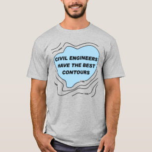 T-shirt Contours bleus de l'ingénieur civil