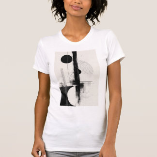 T-shirt Contraste Géométrique Minimaliste