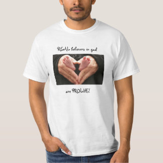 T-SHIRT CONTRE L'AVORTEMENT ET L'EUTHANASIE VRAI