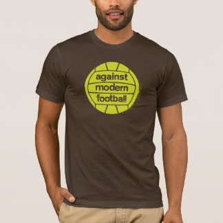 T-shirt Contre le football moderne (brun/chaux)