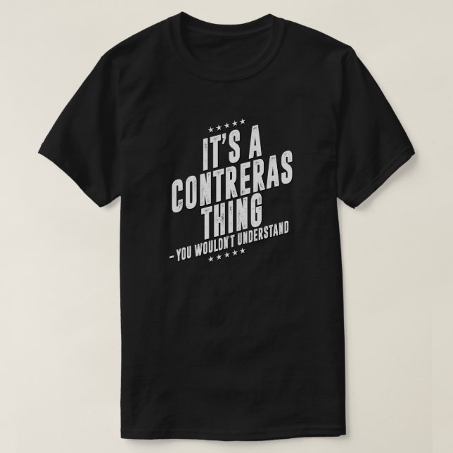T-shirt Contreras drôle nom de famille drôle (Design devant)