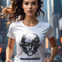 Contrôle de l'esprit Cyberpunk Robot Black Print