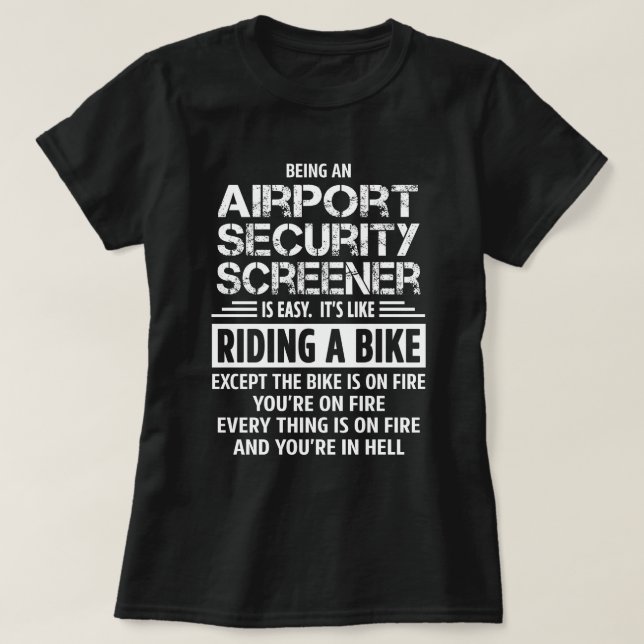 T-shirt Contrôle de sécurité de l'aéroport (Design devant)