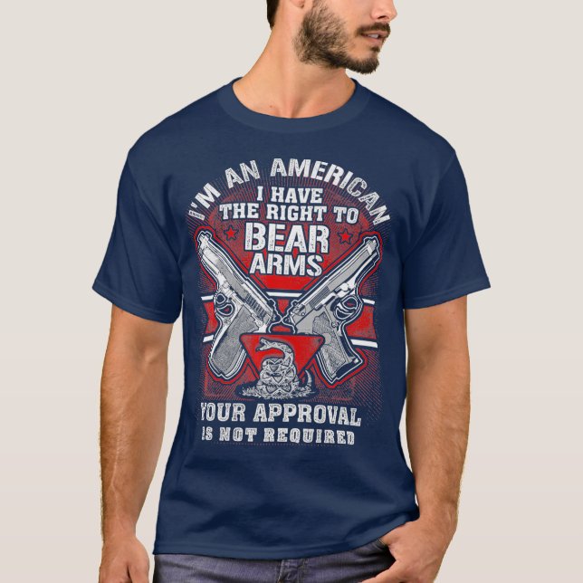 T-shirt Contrôle des armes à feu Droit d'porter des armes  (Devant)