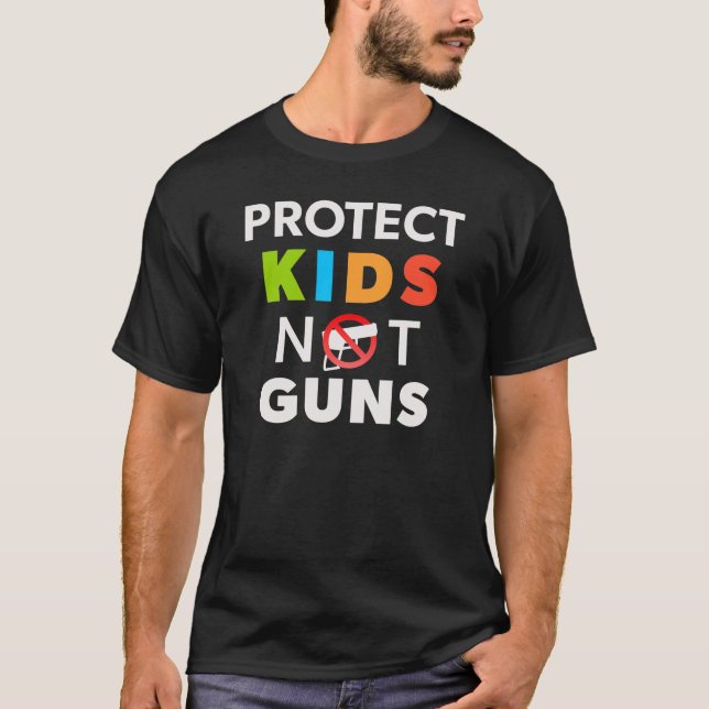 T-shirt Contrôle des armes à feu - Protéger les enfants et (Devant)