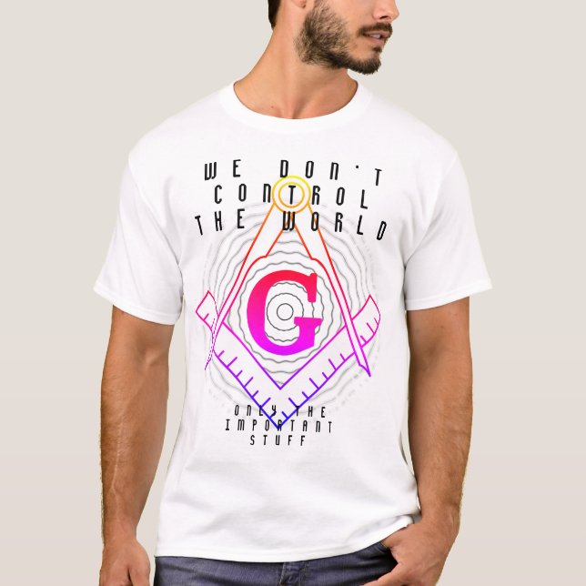 T-shirt Contrôle des ondes des symboles Free Mason (Devant)
