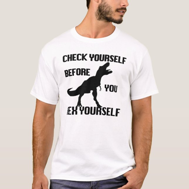 T-shirt Contrôle drôle vous-même avant que vous épave de (Devant)