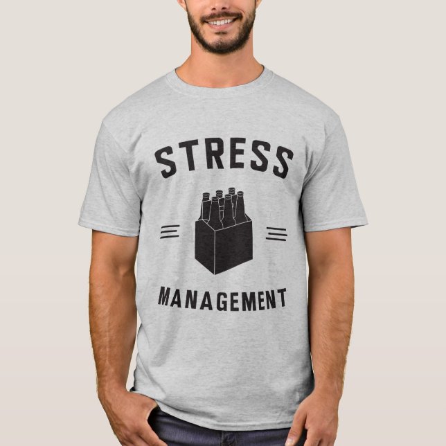 T-shirt Contrôle du stress de bière (Devant)