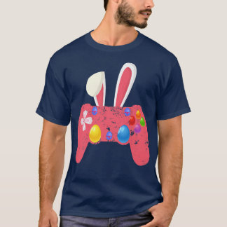 T-shirt Contrôleur de jeu vidéo Bunny Gamer Boys Pâques Su