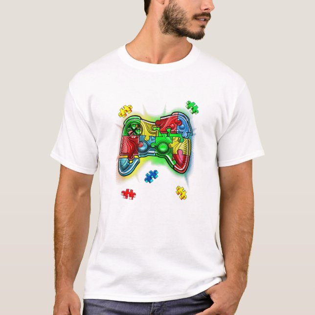T-shirt Contrôleur de jeu vidéo de sensibilisation (Devant)