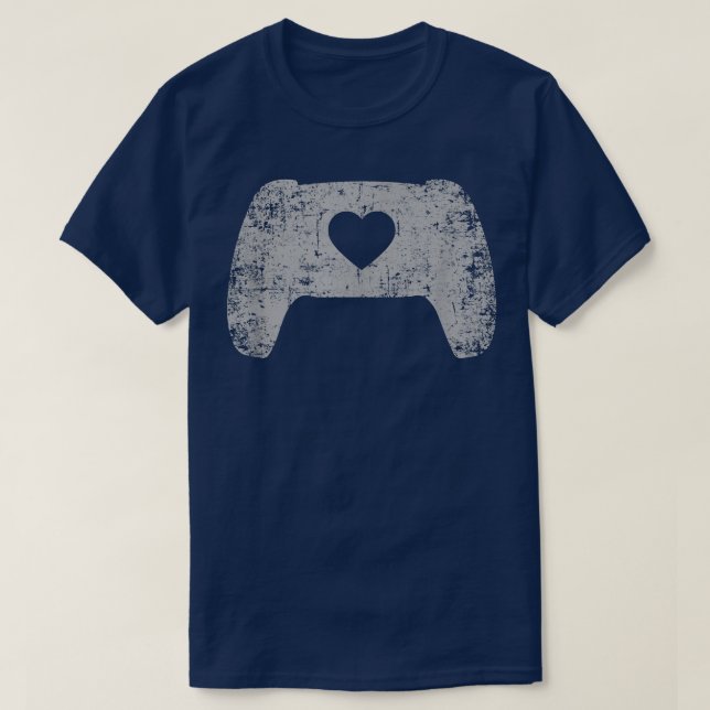 T-shirt Contrôleur de jeu vidéo détendu Heart Gamer Valen (Design devant)
